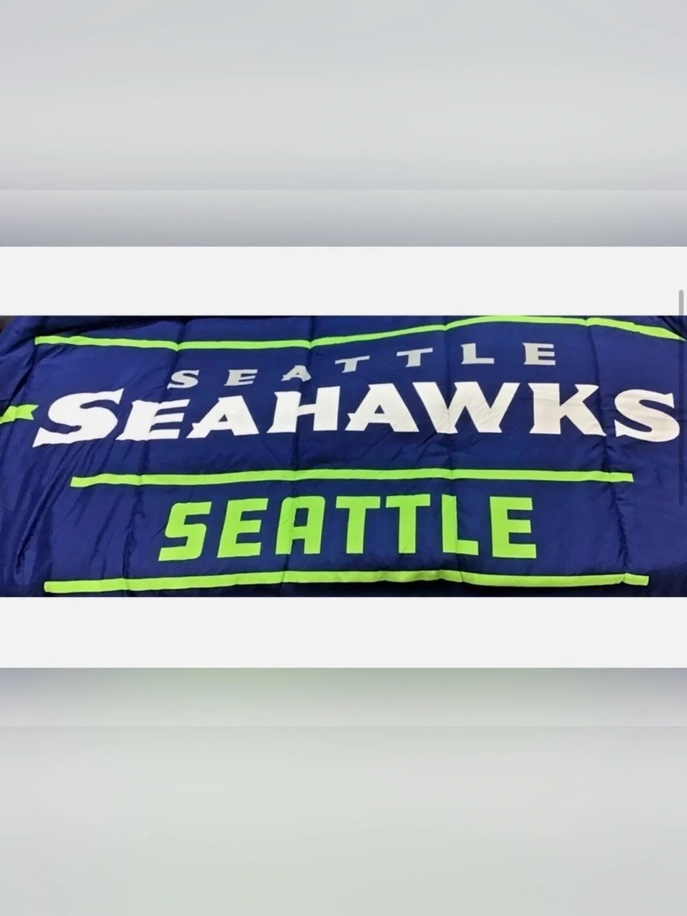 Northwest Seattle Seahawks Navy and Neon Green Comforter